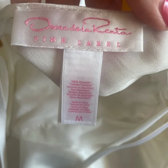 Oscar De La Renta Pink Label white midi nightgown lace bridal wedding - Picture 6 of 6